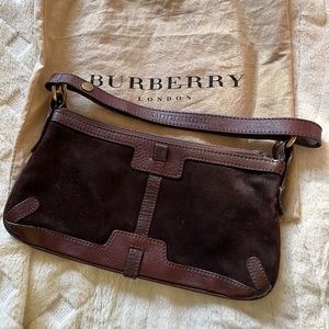 Burberry brown suede shoulderbag